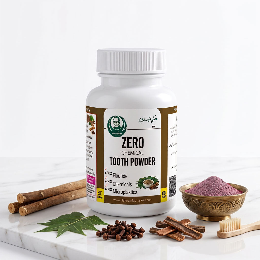 Zero Chemical Tooth Powder (زیرو کیمیکل ٹوتھ پاؤڈر) – Premium Pure Akarkarha Blend - 80g