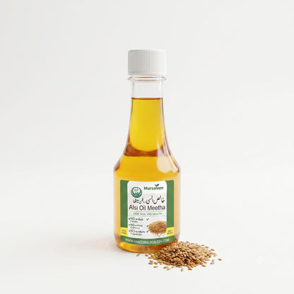 Alsi Oil (Pure) - (خالص روغنِ السی) - Cold-Pressed Extraction