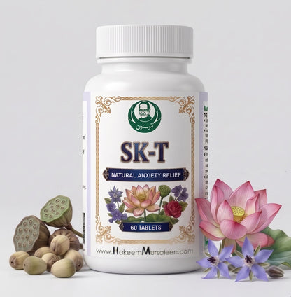 SK-T Unani Calmative Tablets – Natural Relief for Baichaini, Gabrahat & Agitation